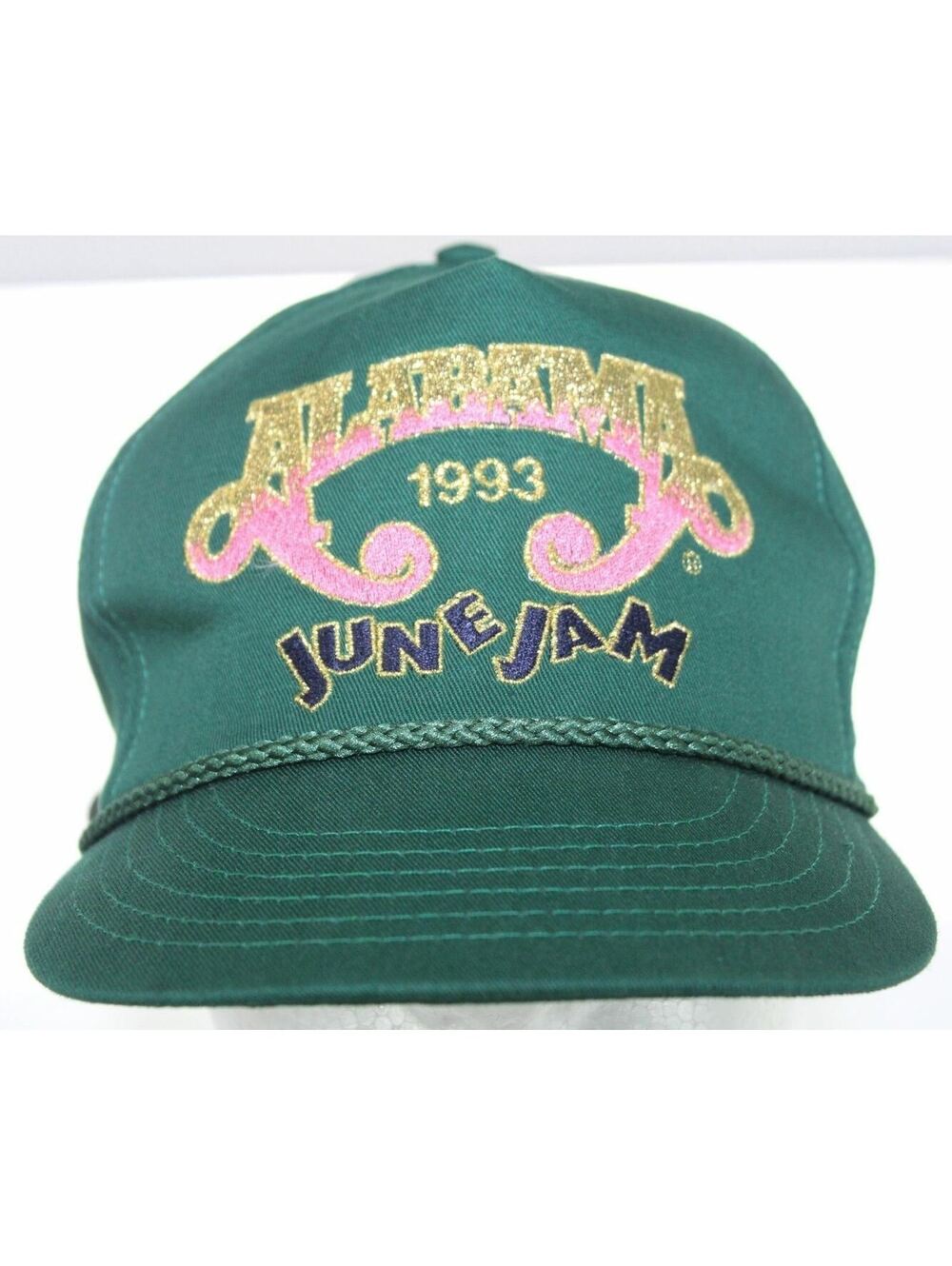 Vintage NWOT 1993 Alabama June Jam Country Music Concert Festival Hat Green Cap